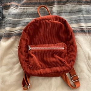 Mini Rust Corduroy Backpack